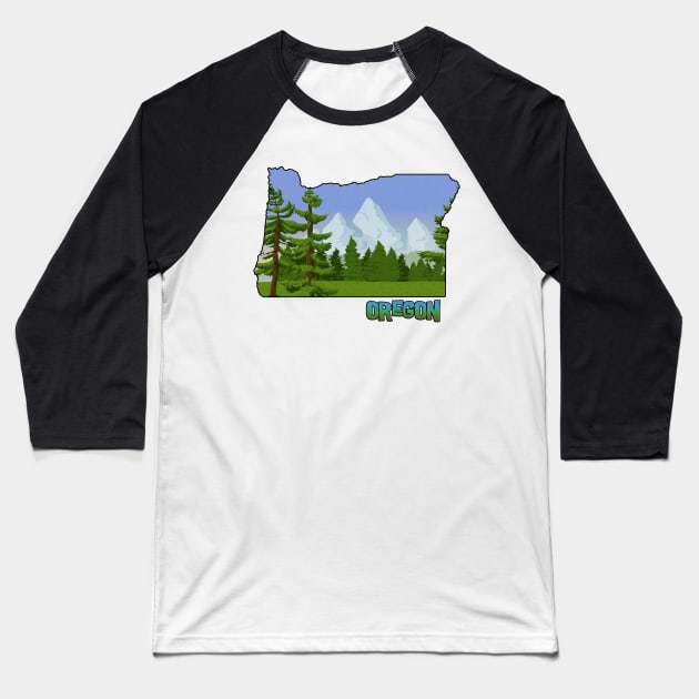 Oregon State Outline Baseball T-Shirt by gorff